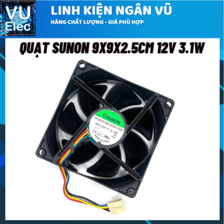 Quạt tản nhiệt sunon 12v 3.1w 0,25a 9x9x2,5cm chính hãng