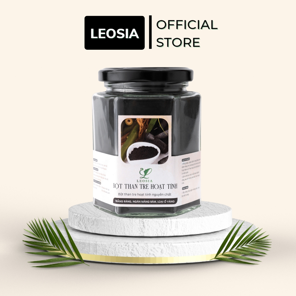 Bột Than Hoạt Tính LEOSIA ORGANIC Làm Trắng Răng Hiệu Quả An Toàn 70G