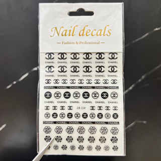 STICKER dán móng thuong hieu - Decal dán móng nail sang chảnh