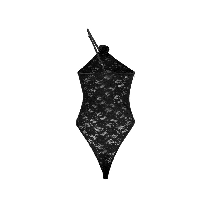 Áo liền quần vải ren có đính kèm cài hoa