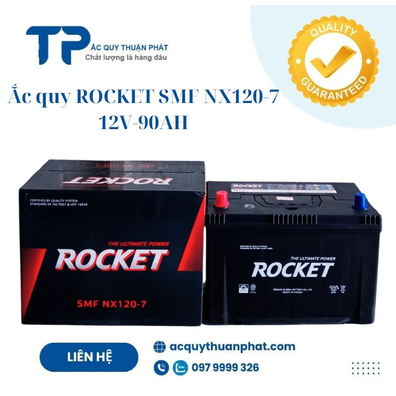 Bình ắc quy Rocket Nx120-7/L 12V-90ah