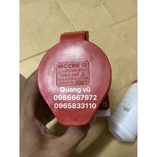 ổ cắm + phích cắm công nghiệp cố định 3 pha 4 chân ,5 chân 32A
