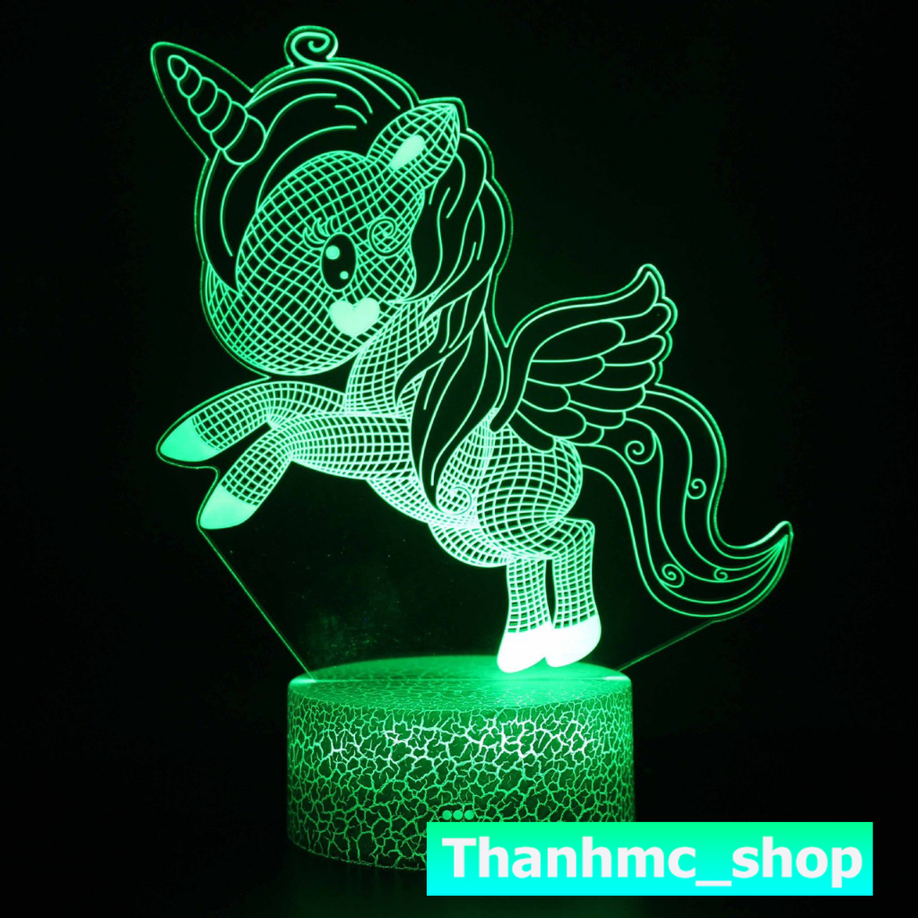 Đèn led 3D 7 màu hình khủng long Để Bàn, Trang Trí Phòng Ngủ, Decor, Làm Quà tặng