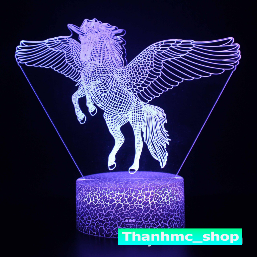 Đèn led 3D 7 màu hình khủng long Để Bàn, Trang Trí Phòng Ngủ, Decor, Làm Quà tặng