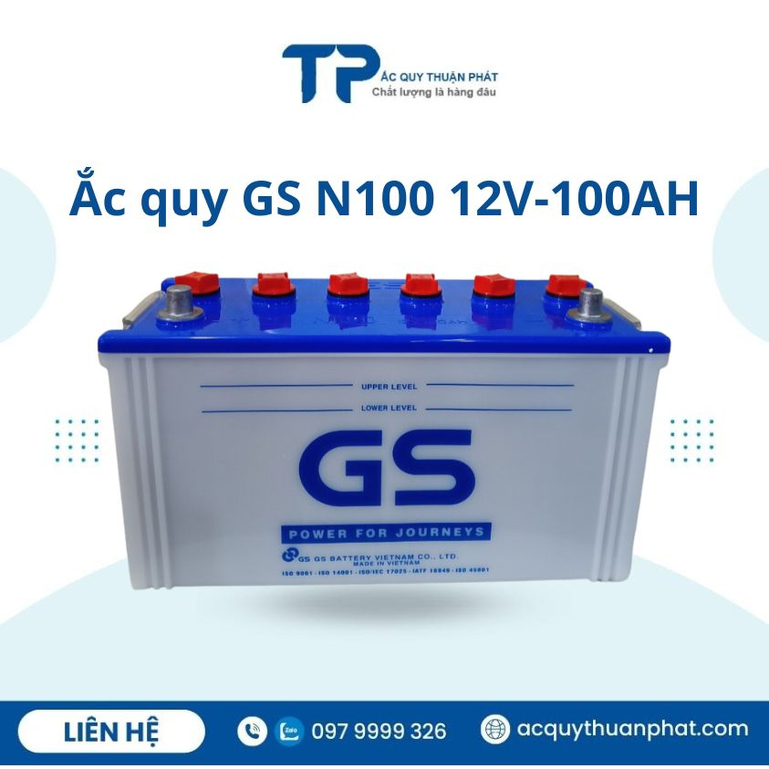 Bình ắc quy Gs N100 12V-100ah