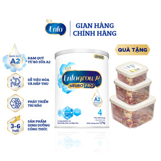[Tặng bộ 3 hộp thực phẩm] Sữa bột Enfagrow A2 Neuropro 4 – 1.7kg