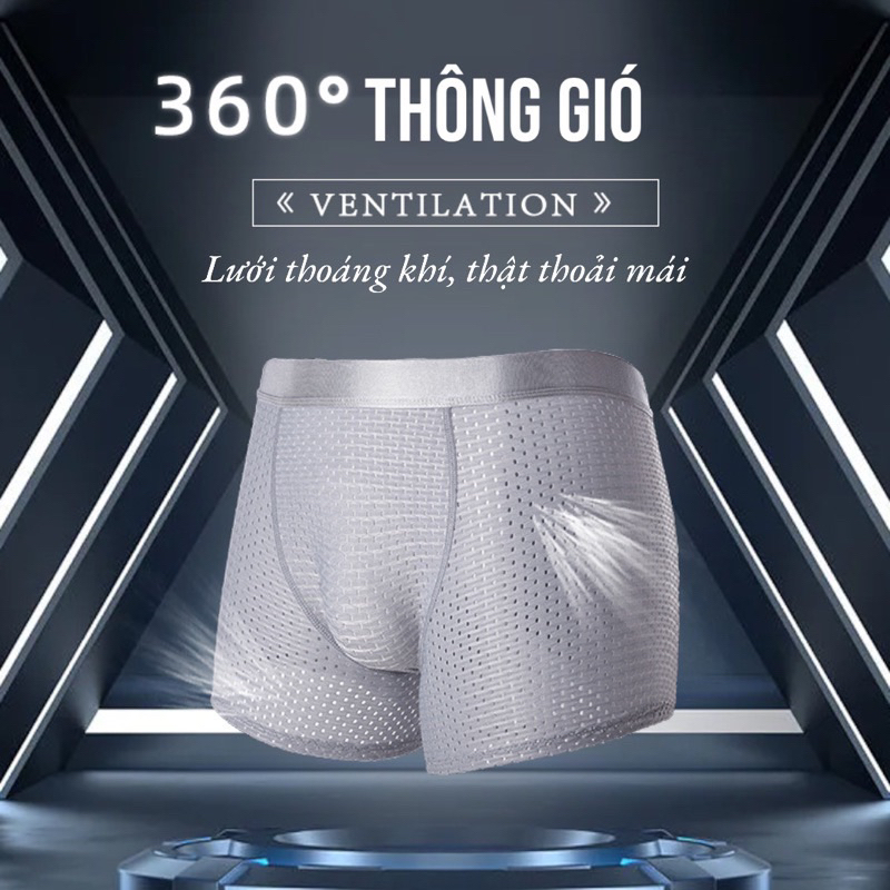 Quần nâng mông nam Boxer độn mông tự nhiên không dấu vết, Quần sịp đùi nâng mông sexy lịch lãm
