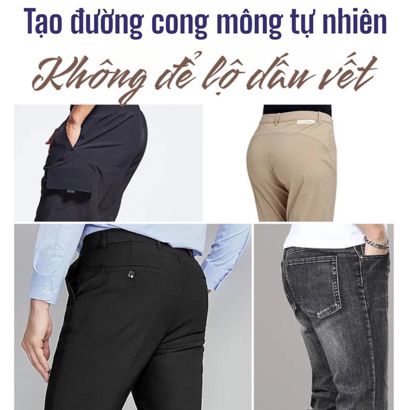 Quần nâng mông nam Boxer độn mông tự nhiên không dấu vết, Quần sịp đùi nâng mông sexy lịch lãm