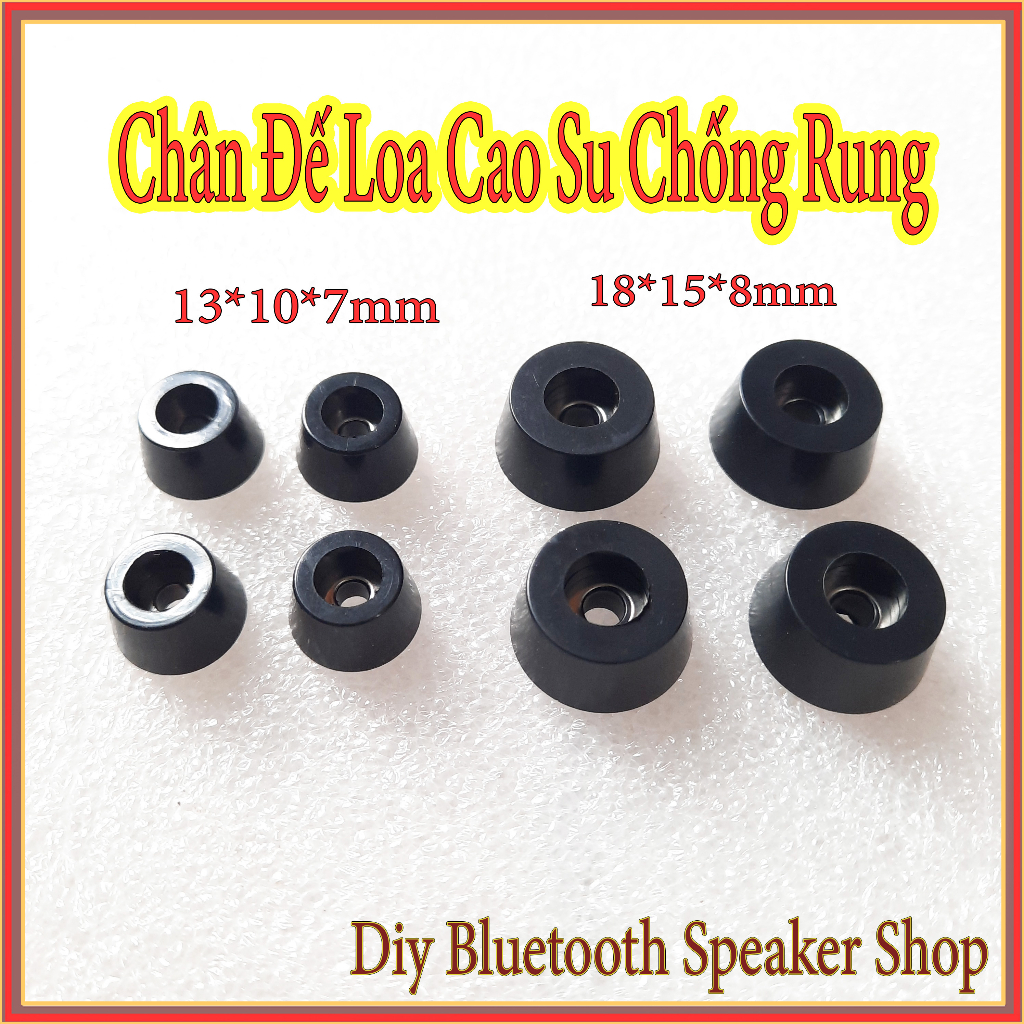 Chân đế cao su chống rung cho loa có lỗ bắt vít