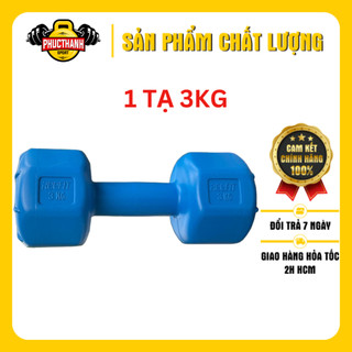 Tạ tay nhựa bát giác Reefit 3kg có ruột (PHUCTHANHSPORT)