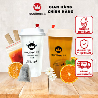 Trà Cam Vàng Hoa Nhài Royaltea. Trà sữa tự pha [CHÍNH HÃNG] chuẩn vị, set trà sữa đầy đủ nguyên liệu pha chế trà sữa.