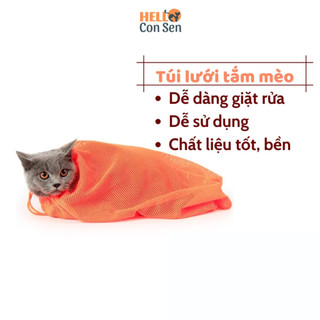 TÚI LƯỚI ĐA NĂNG TÚI LƯỚI TẮM MÈO - CẮT MÓNG VÀ CHO MÈO UỐNG THUỐC TIỆN LỢI