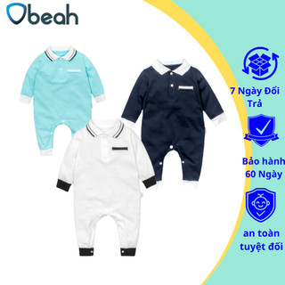body liền thân cho bé OBEAH chất liệu cotton organic Fullsize 59 đến 90 cho bé từ 0 đến 24 tháng Mã OB102107