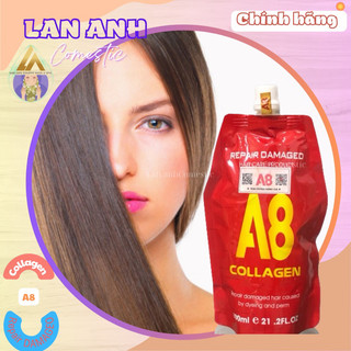 Dầu hấp collagen A8 Kem hấp tóc siêu mượt Hấp A8 phục hồi tóc hư tổn hỗ trợ trong uốn ép tóc