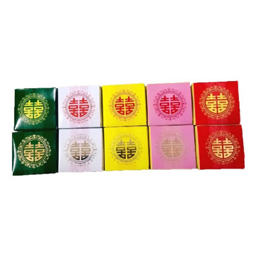 10-50 Vỏ hộp giấy wedding và hỷ nhũ trang trí tráp