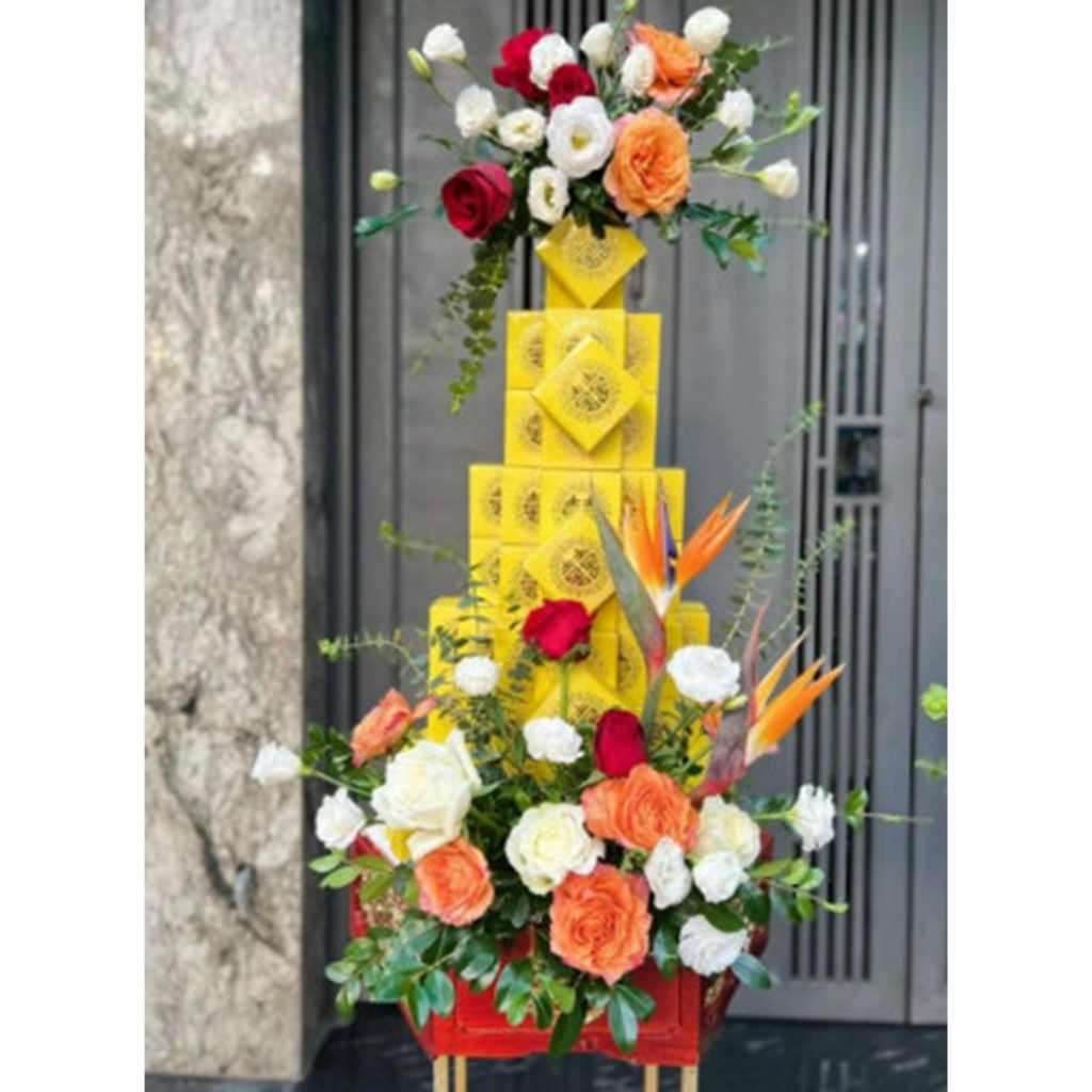 10-50 Vỏ hộp giấy wedding và hỷ nhũ trang trí tráp