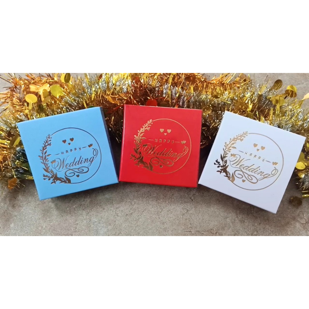 10-50 Vỏ hộp giấy wedding và hỷ nhũ trang trí tráp