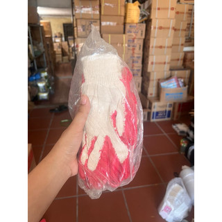 Combo 10 đôi Găng tay sợi phủ sơn đỏ