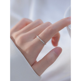 Nhẫn bạc nam nữ 925 thiết kế hai đường tròn chéo nhau mẫu mới