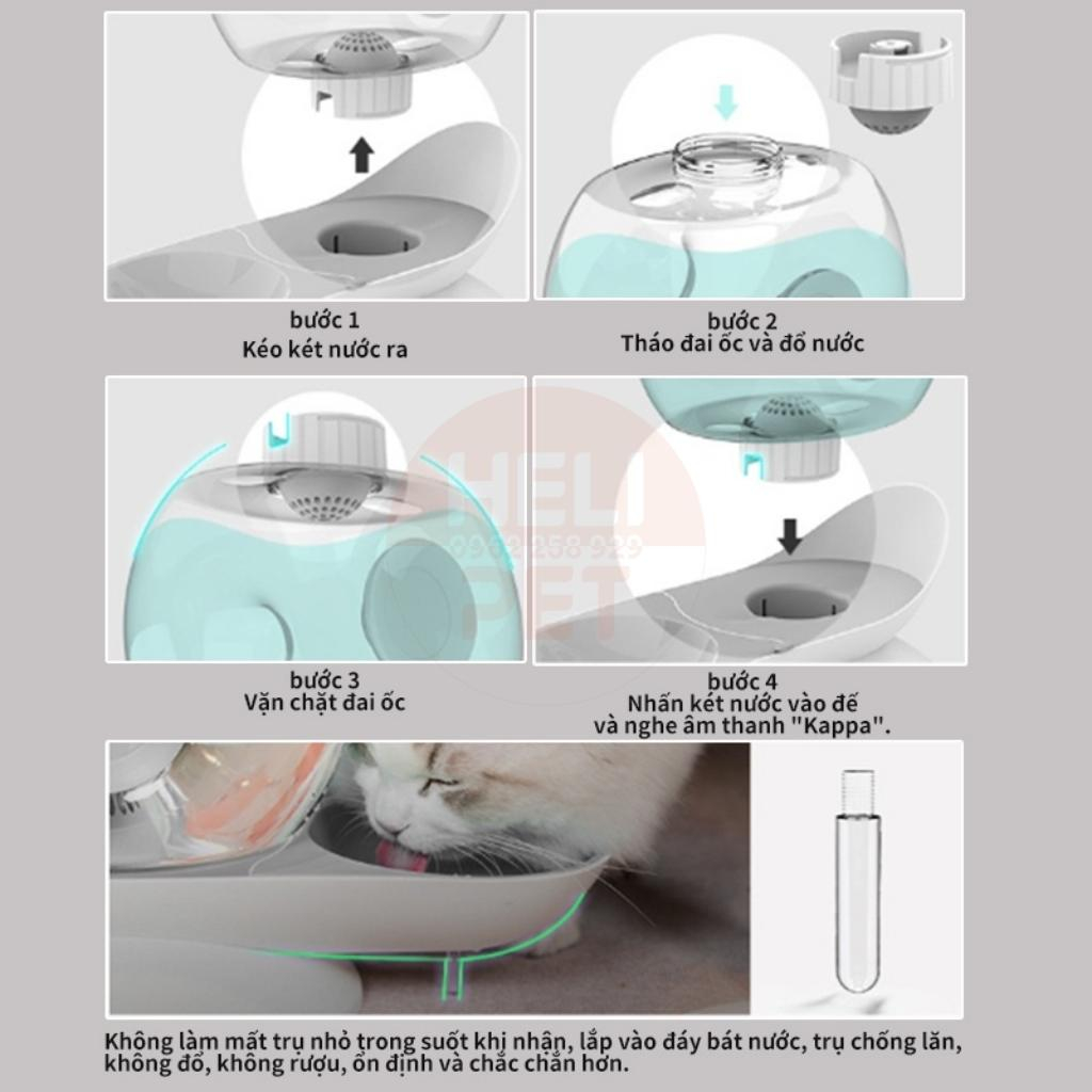 Bình Lọc Nước Tự Động Hình Con Ốc Cho Chó Mèo Máy Uống Nước Cho Thú Cưng - HeLiPet