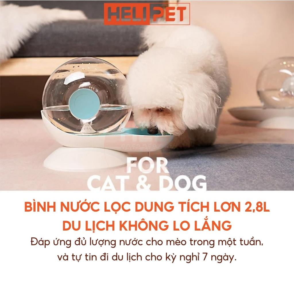 Bình Lọc Nước Tự Động Hình Con Ốc Cho Chó Mèo Máy Uống Nước Cho Thú Cưng - HeLiPet