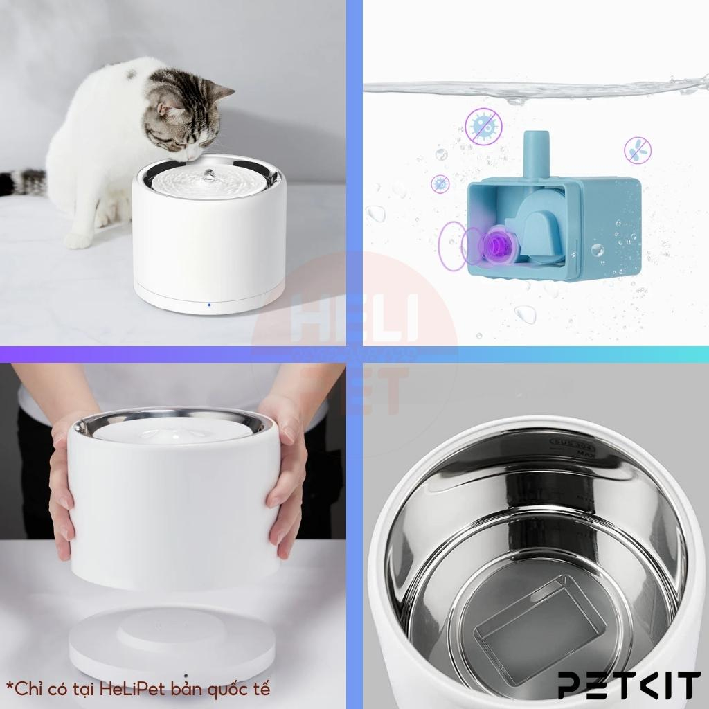 [NEW 2024] Máy lọc nước cho mèo PETKIT Eversweet 7 (3 Pro UVC) bơm không dây thế hệ 4.0 tia UVC INOX304 - HeLiPet