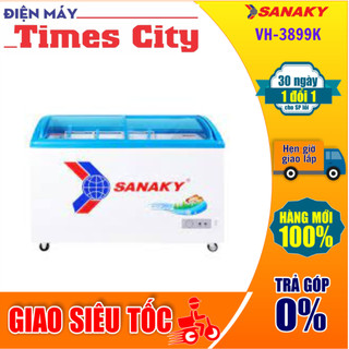 Tủ đông sanaky vh-3899k, 260 lít, 1 ngăn đông, dàn lạnh đồng, nắp kính lùa