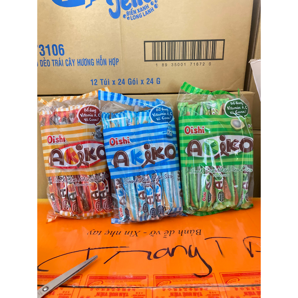 Bánh snack que có nhân AKIKO các vị NHÀ DỨA