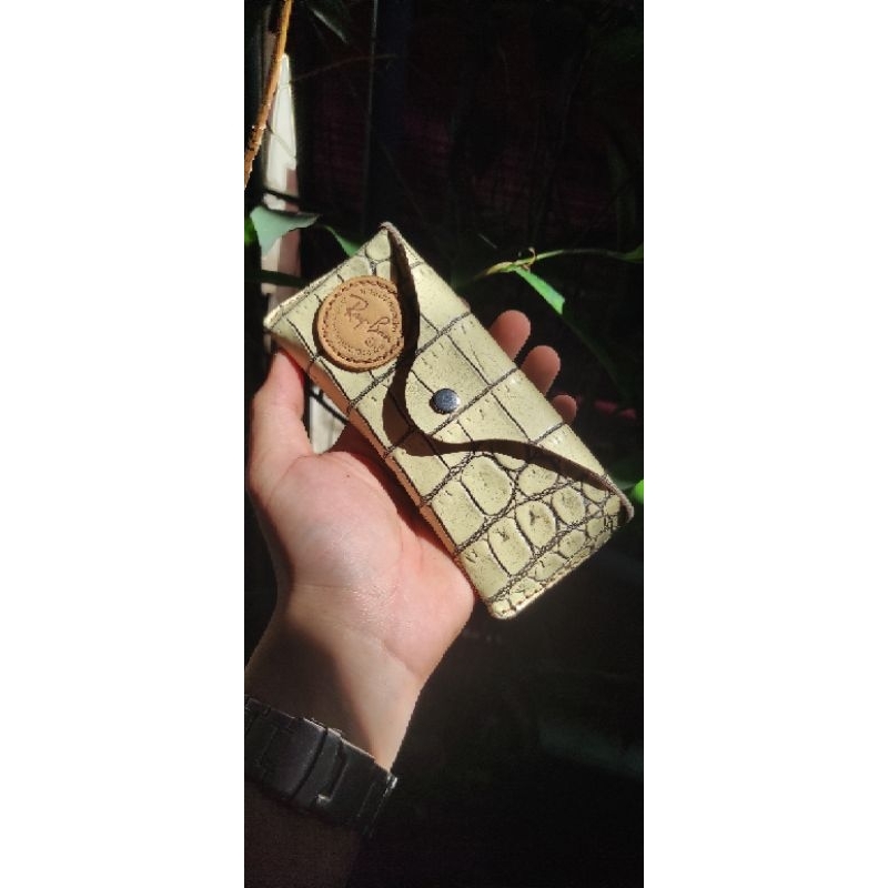 Bao da đựng kính rayban size 58 thủ công da thật