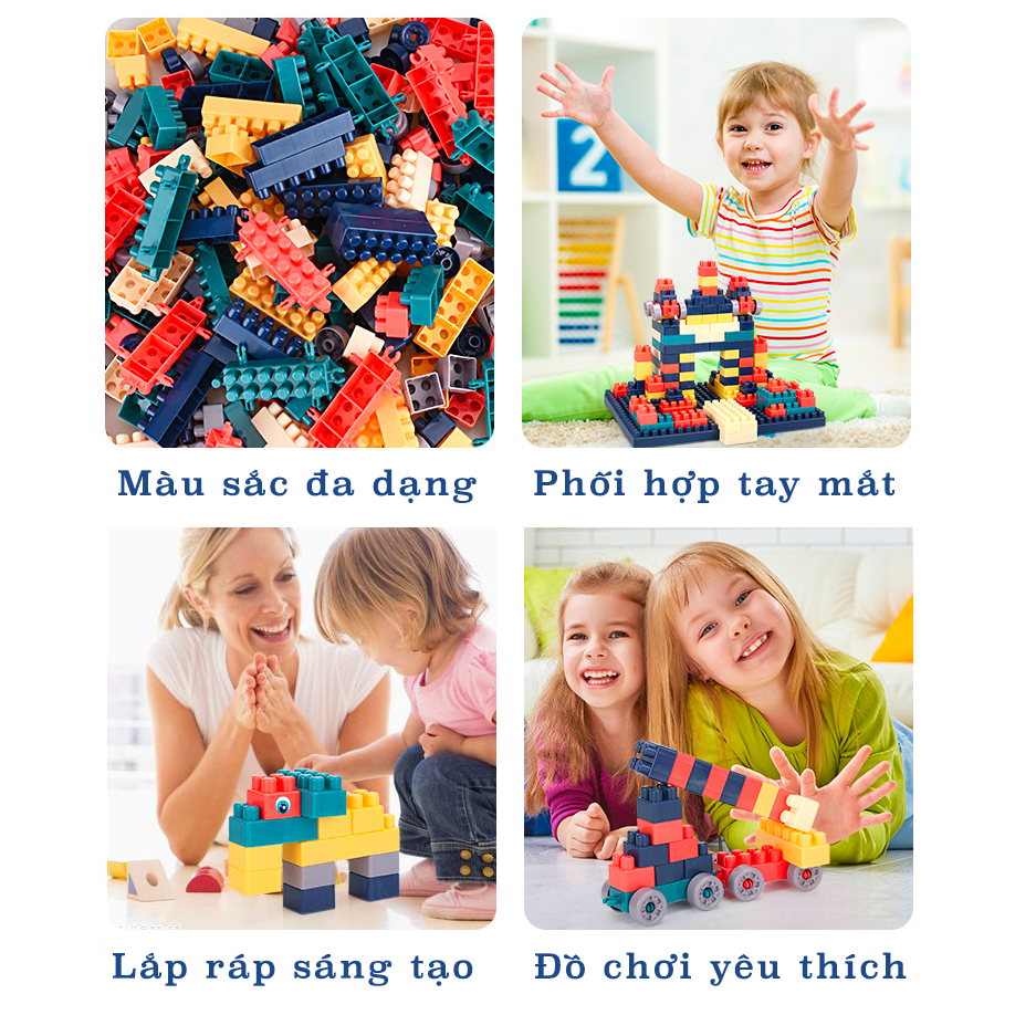 Lego 520 chi tiết và 680 chi tiết, bộ đồ chơi xếp hình 520 chi tiết cho bé
