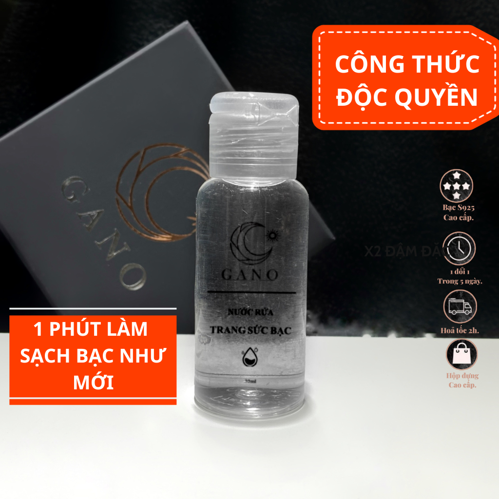 Nước rửa bạc công thức độc quyền chỉ 1 phút làm sạch bạc như mới