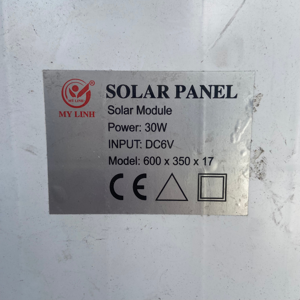 Tấm pin Năng Lượng Mặt Trời 30W 6V - HÀNG THANH LÝ