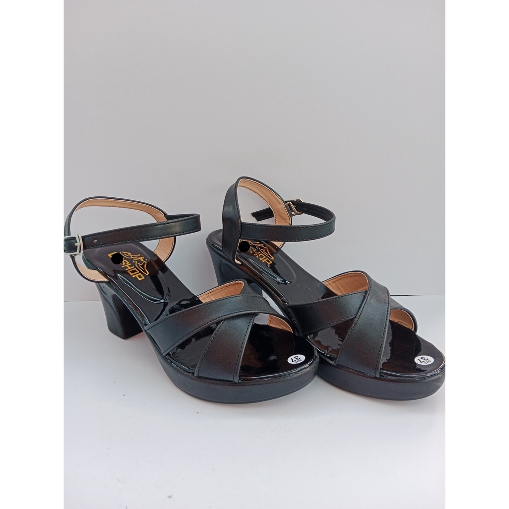 Dép nữ cao gót ĐẸP mẫu quai chéo gót vuông 7 phân chắc chắn, Thời Trang hè KH-03