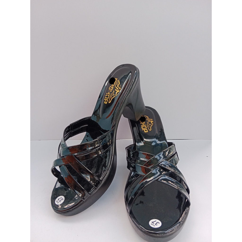 Dép nữ cao gót ĐẸP mẫu hai quai đan gót vuông 7 phân chắc chắn, Thời Trang hè KH-08