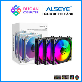  Bộ 3 Quạt Tản Nhiệt Alseye Mirror III Kit  Ghép Nối Không Dây  
