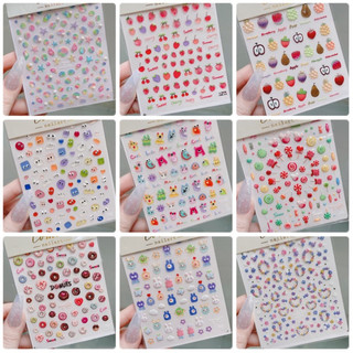 Sticker dán móng tay nail sticker lụa cao cấp TOMONI mẫu dán nổi phong cách Nhật Hàn