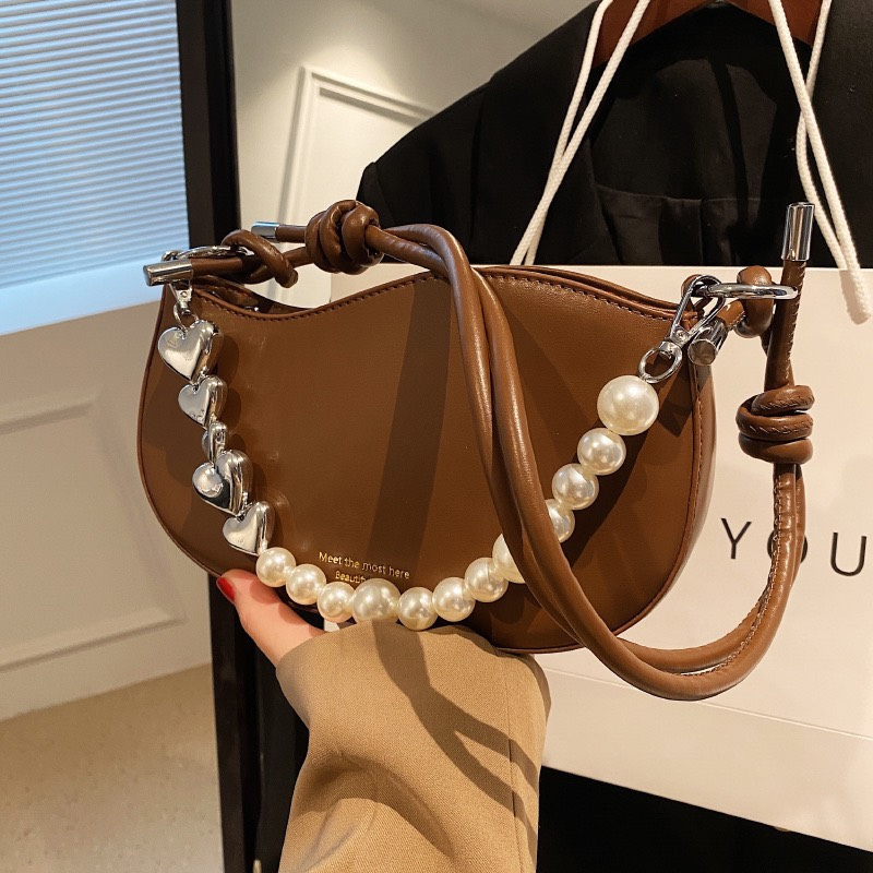 Túi xách nữ đẹp kẹp nách đeo vai dáng bầu dây ngọc pamoli_ TDC310