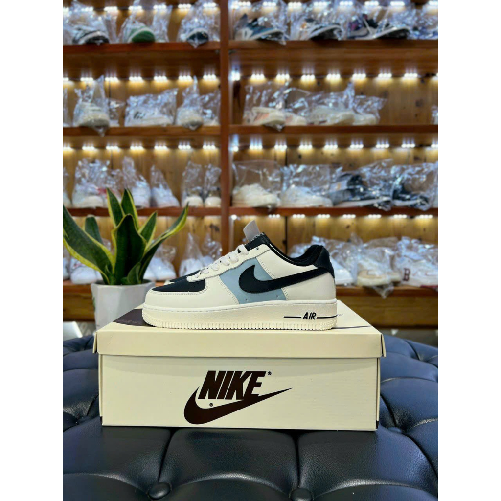 Giày _Nike Air Force 1 Mũi Đen Nam Nữ, Giày AF1 White Black Bản Cao Cấp Hót Trend bản chuẩn cao cấp