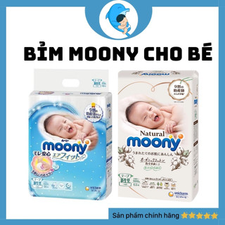 Tã/Bỉm Moony natural quần, dán đủ size NB62/S58/M46/L38/L36/XL32 cho bé 0-22kg