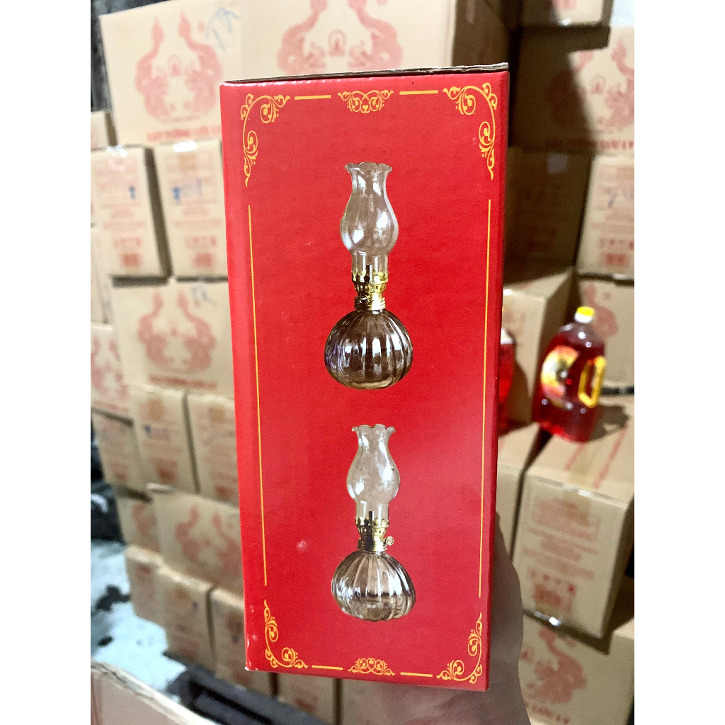 Đèn Dầu Thủy Tinh Thắp Đèn