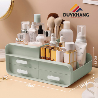 Kệ đựng mỹ phẩm, đồ trang điểm có 3 ngăn kéo và nhiều ngăn, kệ nhựa đa năng, khay để đồ, dụng cụ học tập có 3 ngăn kéo