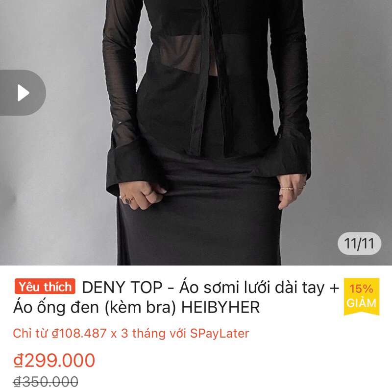 PASS ÁO CỦA DENY TOP áo lưới dài tay