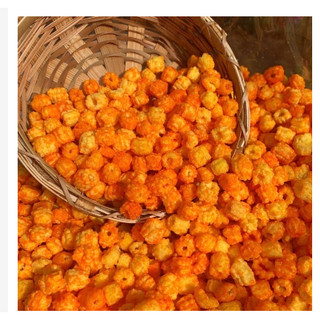 500g nui sấy giòn cay, bim bim sen đỏ cay thơm ngon đặc biệt