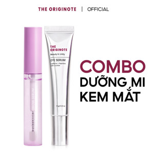 Combo Kem mắt eye serum và dài mi 2in1 Lash & Brow The originote, giảm thâm quầng thâm mắt