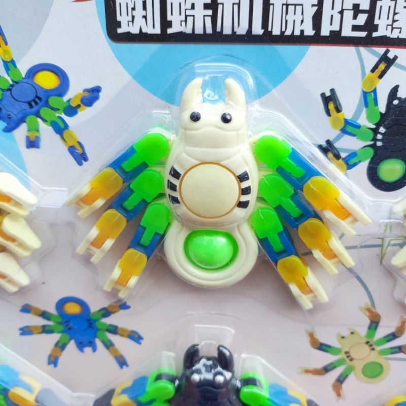 Vỉ 15 spinner hình nhện con có dạ quang