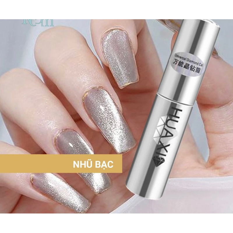 Sơn top Mắt mèo Kim cương HUAXI Nail HN