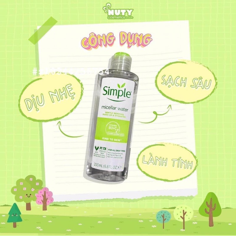 Nước tẩy trang simple 200ml