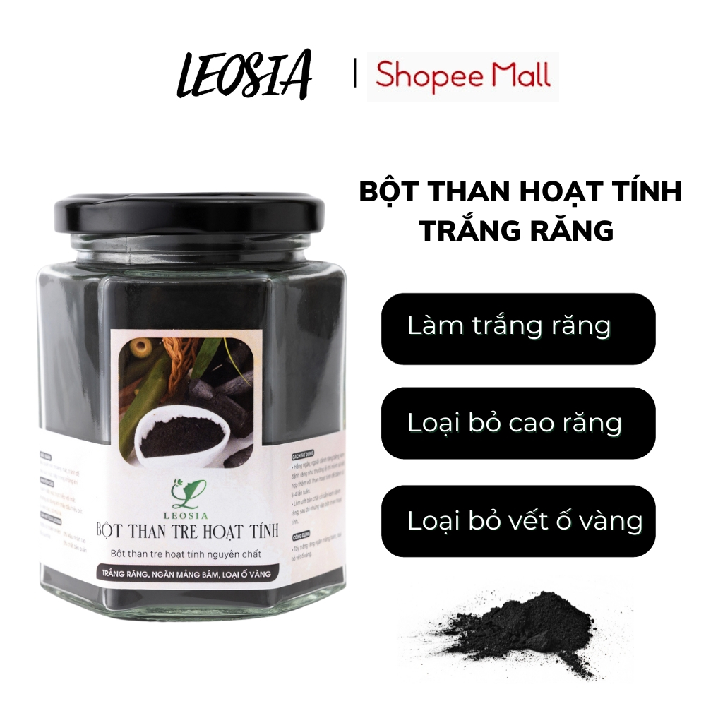 Bột Than Hoạt Tính LEOSIA Làm Trắng Răng Hiệu Quả An Toàn 70G