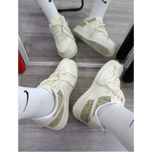 Giày _Nike Air Force 1 thổ cẩm, AF1 Travis bigbag dây thừng hàng SC trung bản Cao Cấp nam nữ, Full Box