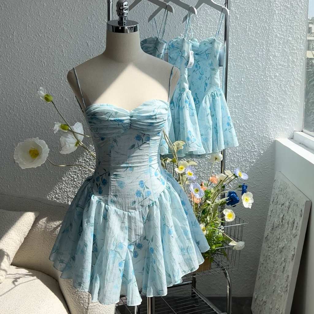 Selena Dress - ĐẦM HAI DÂY HỌA TIẾT HOA SIÊU XINH